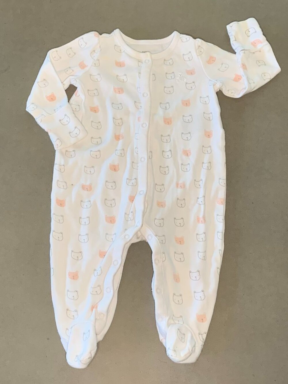 Baby Gap Bear Print Footed Sleeper 0-3 Months